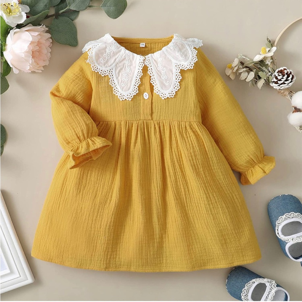 Danny Belle Girls Long Sleeve‎ Cotton Tunic Dress - Size 3T Casual Wear